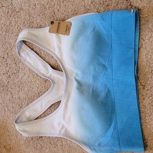 Victoria's Secret Pink Racer Back Sports Bra Blue, Size Medium